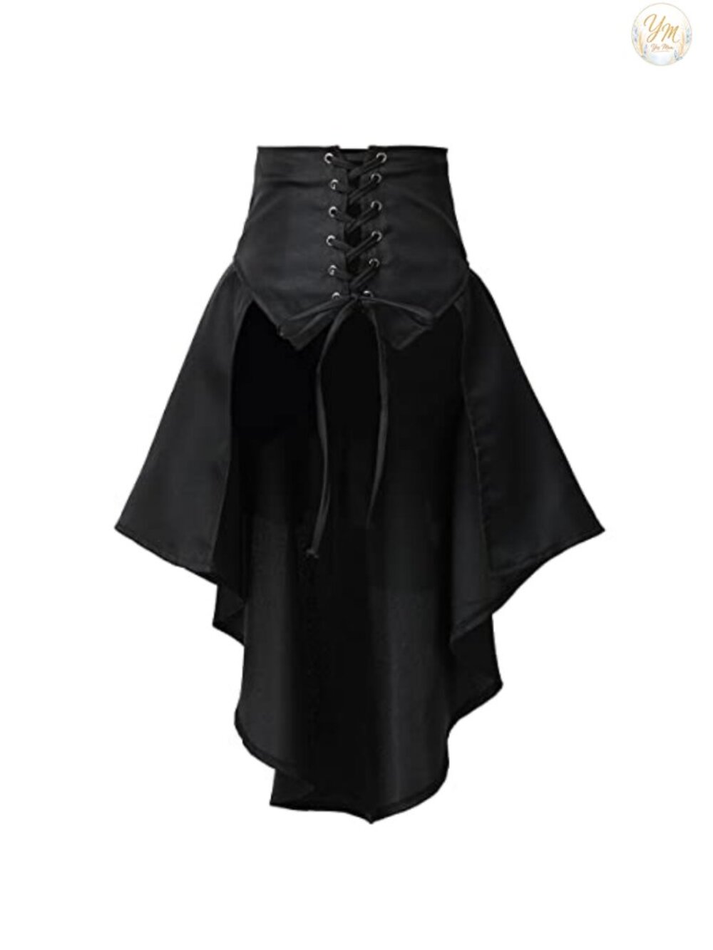 Steampunk Corset Skirt Women Lace Up Gothic High Low Ruffle Halloween Cosplay